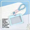 Porta-cartões transparente horizontal da moda para estudantes, cordão para crachá escolar, capa protetora para crachá, porta-cartão IC de comércio exterior no atacado