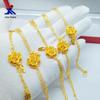 Venda por atacado bronze banhado ouro pulseira de flores galvanizado imitação de ouro joias entidade e-commerce fornecimento de pulseira de flores femininas