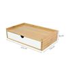 Caja de almacenamiento de cajón de madera hotel casa de huéspedes baño artículos de tocador habitación mueble dental caja caja organizadora doble de escritorio