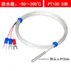 Sonda Termopar Tipo K Termopar Sonda de Temperatura Simple Tipo E Cable Sensor de Temperatura Tipo Aguja Sensor de Temperatura Pt100