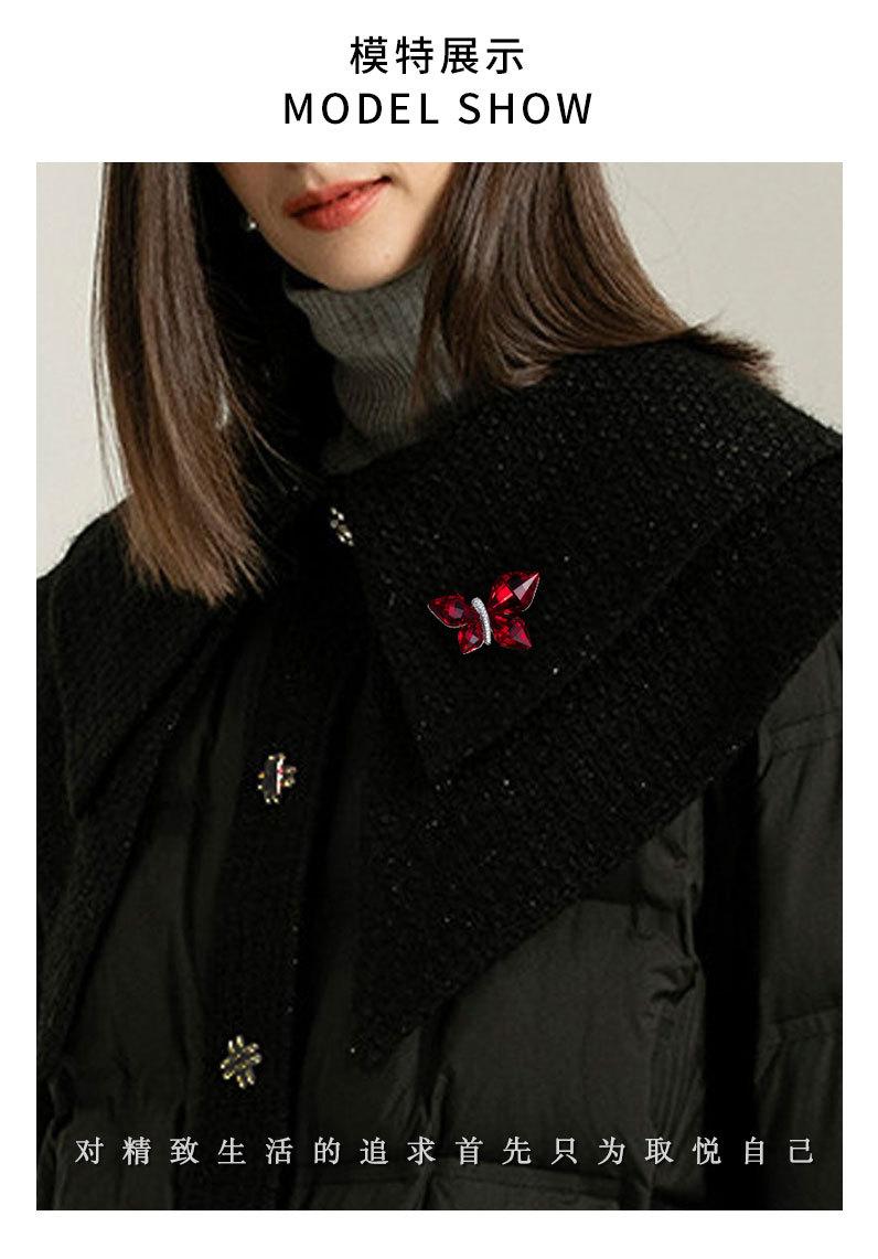 时尚优雅高档水晶蝴蝶胸针小众高级感个性昆虫胸花新品