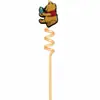 Dibujos animados Winnie the Pooh Pajitas Espirales de Colores Pegatinas Creativas para Pajitas Decoración de Fiesta Pajitas Curvas Venta al por Mayor Transfronteriza