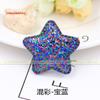 Acessórios de Cabelo Estilo Coreano DIY Lantejoulas Coloridas Estrela Cor Mista Pó Dourado Grosso Estrela de Cinco Pontas Acessórios de Presente Material