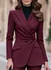 Amazon Transfronterizo 2026: Elegante blazer con diseño de cintura retorcida, mangas largas, adecuado tanto para ocasiones formales como para el uso diario