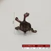 Estatueta de Dinossauro Sólida de Metal Jurássico Escritório Estudo Mesa de Centro Pet de Chá Liga Artesanato Colecionável Presente