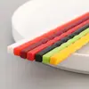 Pauzinhos de melamina domésticos 22,5 cm pontudos antiderrapantes hotel restaurante conjunto de louça de desinfecção pauzinhos de plástico vermelho atacado