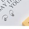 Pendientes de plata s925 para mujer, con forma de ojo de diablo y diamantes redondos, pendientes cortos distintivos, joyería para mujer.
