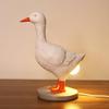 Artesanías de resina creativas nuevas transfronterizas simulación huevo blanco pato luz de noche cabeza novedad decoración para dormitorio hogar