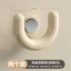 Estante para pantuflas de baño, tipo ventosa, montado en la pared sin taladro, modelo nuevo, estante colgante con drenaje de agua, estante de almacenamiento con ganchos, en forma de U