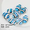 Cuentas de Cerámica Azules Separadas por Cuentas Pez Payaso Estrella Pulsera Collar Cadena para Teléfono Móvil Accesorios de Joyería Hechos a Mano DIY Material