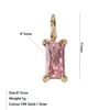 Estilo de Lujo Accesible Ins Francés Colgante Exquisito DIY Acero Inoxidable Chapado en Oro de 18K Coloridos 6*3mm Rectangulares Geométricos Accesorios