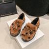 Zapatos de Algodón del Viejo Pekín para Mujer, Zapatos Cómodos y Cálidos de Corte Bajo, Zapatos Tipo Frijol, Zapatos con Forro de Felpa Gruesa, Zapatos para Madre, Nuevo Estilo Otoño e Invierno 2025