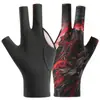 Guantes de billar estilo nuevo profesionales antideslizantes resistentes al desgaste transpirables de tres dedos descubiertos para competición de mesa de billar snooker d258