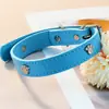 Collar PU Transfronterizo de Fábrica para Mascotas Decoración Metálica de Huella de Perro Collar de Cuero para Perros Pequeños y Medianos Collar para Gatos