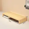 Soporte para computadora ajustable en altura, elevador de monitor para oficina, estante de madera para escritorio, base elevada para computadora de escritorio