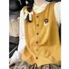 Chaleco Tejido Retro para Mujer, Nuevo Estilo Primavera y Otoño 2026, Estilo Holgado y Relajado, Chaleco Suéter sin Mangas para Superponer