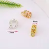 Broche de Semilla de Melón con Zirconia Microincrustada Color Oro 18K Conserva el Color con Conector para Colgante para Collar Pulsera DIY Colgante Accesorio de Broche Universal