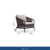 Sofá de Ratán Nórdico para Exteriores Casa de Huéspedes Patio Playa Marina Villa Silla de Ratán Silla Doble de Jardín Muebles de Exterior