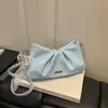 Comercio Exterior de Moda Estilo Coreano Ins Nube Moda 2026 Nuevo Popular Fresco Brillo Plisado Commute Bolso de Hombro Único para Mujer