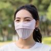 Máscara de protetor solar de seda de gelo Máscara facial feminina anti-UV Máscara facial respirável com cobertura facial Máscara de canto dos olhos fina