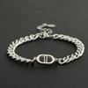 Pulseira de Aço Titânio D Duplo Masculina Hip Hop de Alta Qualidade Feminina Nicho Joias Simples Acessórios Mais Vendidos Yiwu