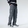 Comércio Exterior Americano High Street Roupa Exterior Fina Calças de Trabalho Masculinas Largas Casuais Calças de Perna Reta Verão Tendência Marca Perna Larga Calças Longas