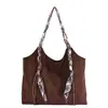 Bolso tote grande de seda estilo europeo y americano para ir al trabajo para mujer, nuevo bolso de hombro versátil 2025 para el trabajo, bolso de axila para mujer