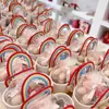 Canasta de Mano Arcoíris Regalo de Regreso Luna Llena del Bebé Año Viejo Banquete de los Cien Días de los Niños Regalo de Acompañamiento Caja de Regalo de Cumpleaños Tejida