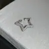 Pinzas para Orejas de Estrella de Zirconia Bañadas en Oro Real de 18 Quilates, Estilo de Lujo Ligero, Brazaletes de Oreja Versátiles, Pendientes de Moda Personalizados sin Perforación