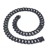 Joyería Estilo Rap Diamante de 15 mm Forma de Diamante Tres Filas Cierre de Resorte de Diamante Collar de Diamantes de Colores Personalizado de Moda para Hombre Cadena Cubana Resistente Hip-Hop