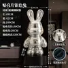 Conejo de Lentejuelas Hecho a Mano Creativo Adorno Grande de Pie para Sala de Estar de Villa Entrada Hotel Decoración de Celebridad de Internet Fábrica de Origen