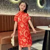 Qipao Infantil Nuevo Verano Retro Elegante Vestido de Princesa Estilo Chino Niña Pequeña Bebé Niña