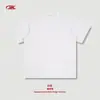Camiseta de Verão Bk Masculina 260g Cor Sólida Algodão Puro com Barra Dobrada, Camiseta Casual de Manga Curta Estilo Americano Solta para Adolescentes.