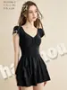Traje de baño de una pieza con falda para mujer, modelo 161066, nuevo, para verano, color sólido, adecuado para jugar en el agua y vacaciones, cubre el abdomen y estiliza la figura