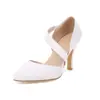 Sandalias de correa oblicua, punta cerrada, tacones de aguja, tallas 32-46, zapatos de comercio exterior