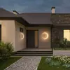 Lámpara de Pared Impermeable para Exteriores en Forma de Media Luna para Pared de Fondo, Pasillo, Patio, Ambiente de Restaurante, Lámpara de Calle de Luz de Luna