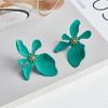 Brincos de Flor de Névoa Moda Estilo Europeu e Americano Exagerado Grande Pétala Brincos Mulheres 925 Pin de Prata