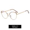 95806 Recién Llegado Gafas de Montura Metálica para Hombre Montura Redonda Retro Gafas Planas con Miopía Ajustable Gafas Anti-luz Azul para Mujer