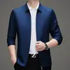 Chaqueta de Marca para Hombre de Gama Alta Casual Estilo Papá para Adultos de Mediana Edad y Mayores Primavera y Otoño Delgada Marco Nuevo Liderazgo Ejecutivo Chaqueta Ropa para Hombre
