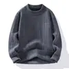 Suéter de Punto Informal de Moda de Venta Caliente Transfronteriza, Cuello Redondo, la Fábrica Puede Bordar el Logo, Ropa de Punto Estilo Juvenil para Hombre