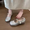 Zapatos Planos de Suela Suave para Mujer Tejidos a Mano 2026 Primavera/Verano Nuevos Zapatos Mary Jane de Piel Sintética Zapatos Bajos Retro de un Solo Color
