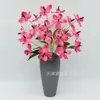 Flores Artificiales para Decoración de Bodas, Arreglo de Escena para Salón de Bodas, Arreglos Florales de Techo y Piso, Tallo Único de Orquídea Phalaenopsis Impreso en 3D de 5 Cabezas