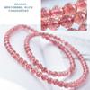 Ventas Directas de Fábrica Pulsera de Cuentas de Buda de Tres Círculos de Cristal de Fresa Natural Pulsera de Cristal Rosa Pulsera de Cristal de Fresa