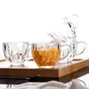 KTZB115 Lizun Taza Pequeña con Asa Hogar Desayuno Postre con Taza de Vidrio con Asa Taza para Bebidas de Gran Capacidad Engrosada Vaso para Agua
