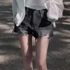 Verão 2026 Novo Estilo Coreano Shorts Jeans Feminino Lavado Desgastado Hot Pants Feminino