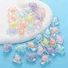 Acrílico Transparente Color Caramelo Flor Amor con Cuentas Cuentas DIY Accesorios para Joyería Pulsera Collar Cuentas Sueltas W334