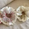 Goma para el pelo grande estilo bosque coreano con encaje, modelo nuevo 2026, suave accesorio para el pelo floral para coleta baja, moño