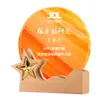 Trofeo de Cristal Creativo de Madera Grabado Personalizado Medalla de Competencia Producción Placa Autorizada Premio al Empleado Destacado Souvenir