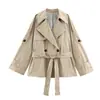 Chaqueta Corta de Viento Europea Transfronteriza Estilo Z 2026 Nueva Moda Temperamento Amazon Ropa de Mujer al por Mayor con Cinturón 0518240