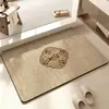 Alfombra de Piso Absorbente de Barro Diatómico Estilo Chino Nuevo para Entrada de Baño, Alfombra Antideslizante para Inodoro Estilo Chino Tradicional, Alfombrilla para Pies de Baño